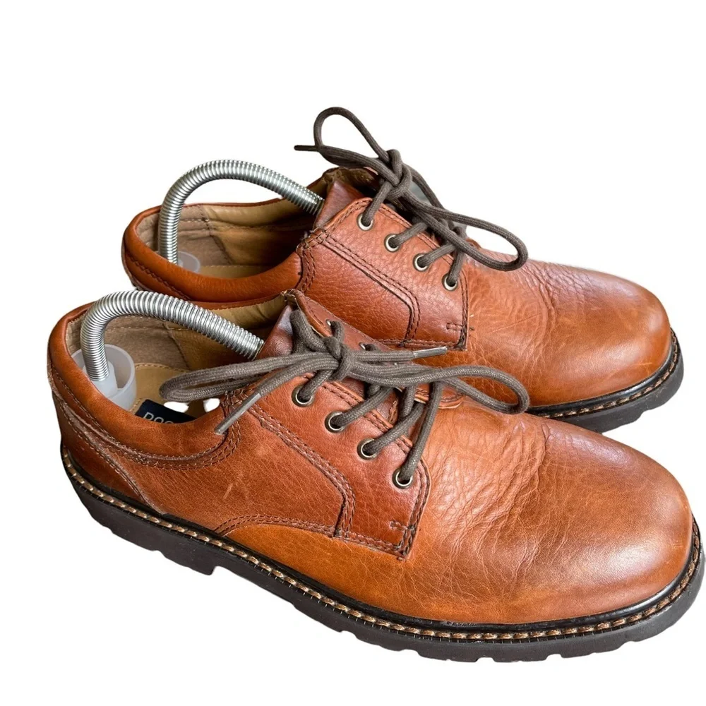 Dockers‎ Stain Defender Brown Leather Oil Resistant Shoes Size: 10M